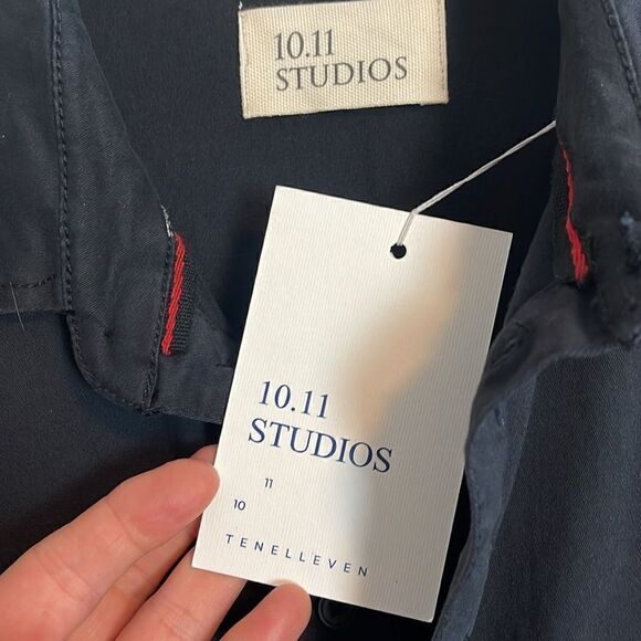 10.11 Studios Denim Button-Up Jumpsuit with Pockets in Black NWT! - Picture 6 of 9